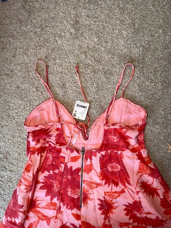 Free people pink mini spring dress - Picture 2 of 4